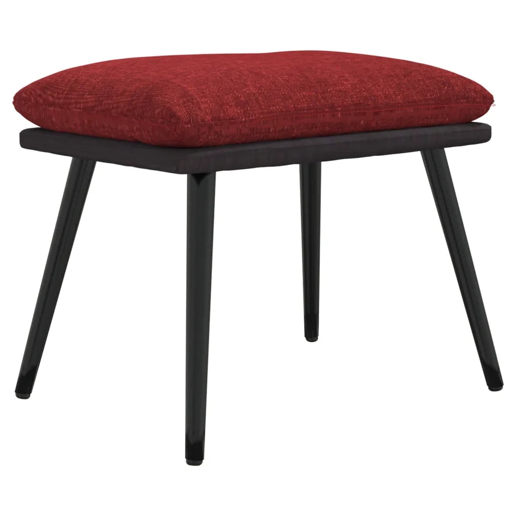 Sgabello Rosso Vino 45x29,5x35 cm in Tessuto e Similpelle 341523