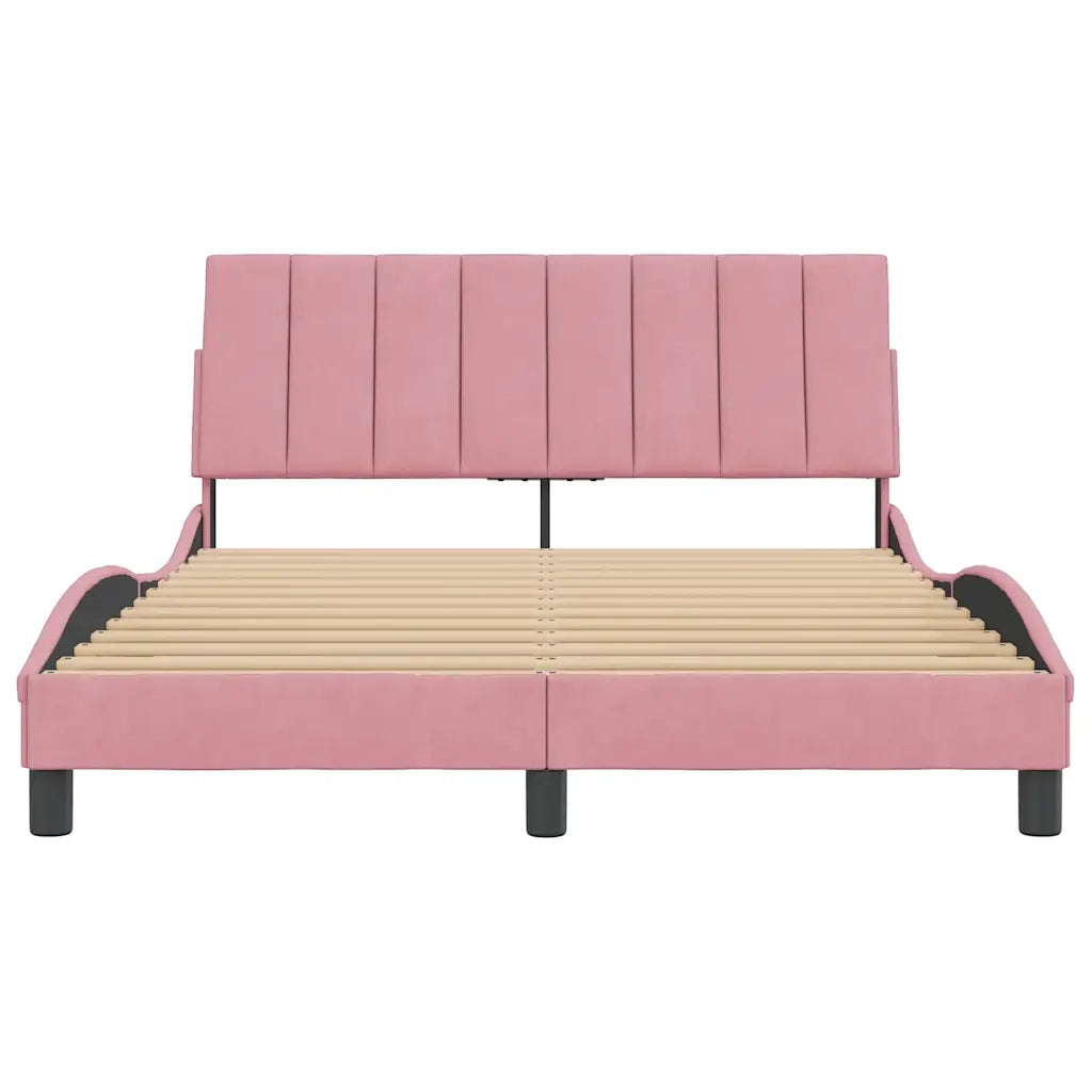 Giroletto senza Materasso Hanko Rosa 120x200 cm in Velluto