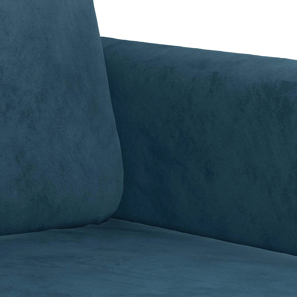 Divano a 3 Posti-Sofa 3 Posti Blu 180 cm in Velluto 427464