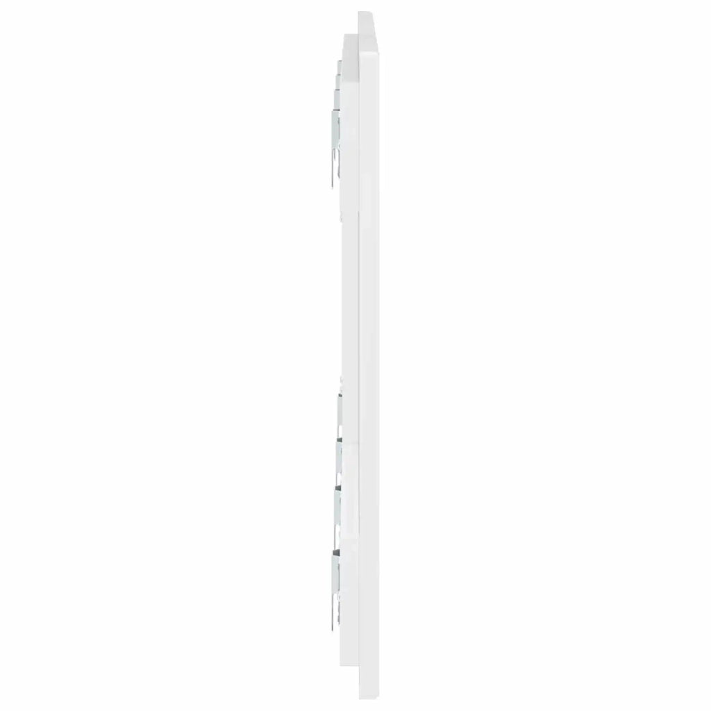 Testiera da Muro DELFT Bianco Lucido Legno ingegnerizzato 897199