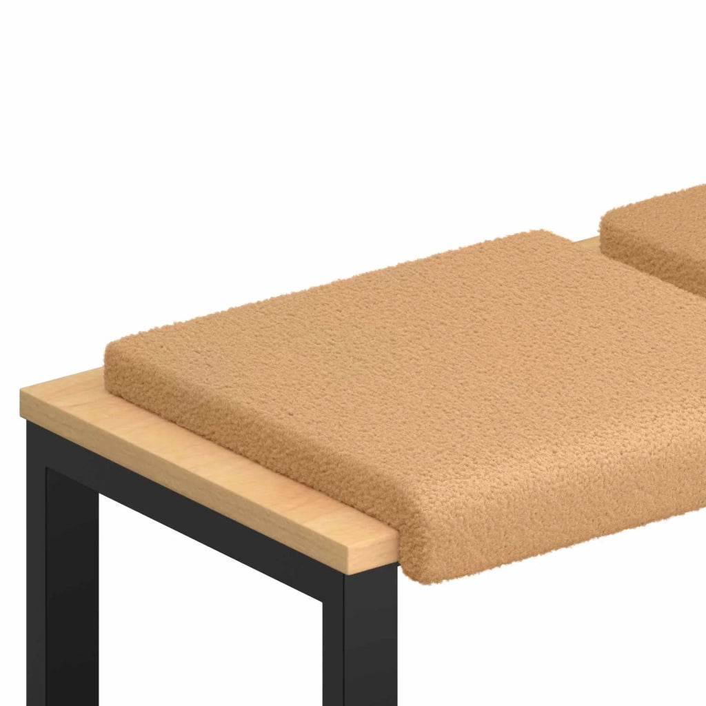Cuscino per panchina 4 pcs Tessuto Sherpa Beige 42043154