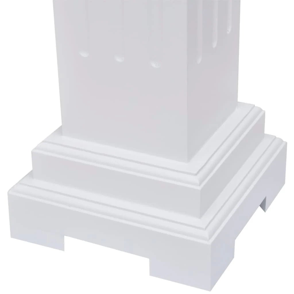 Portavasi classico a colonna quadrata MDF bianco 02_0045034