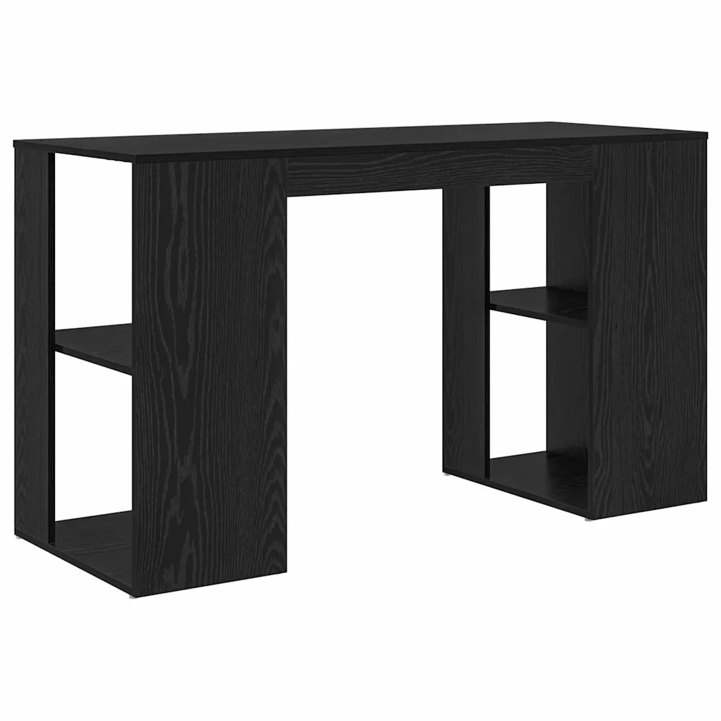 Scrivania Rovere Nero 130 x 50.5 x 75 cm Legno multistrato 869499
