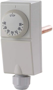 TERMOSTATO AD IMMERSIONE TURE 10 elettromeccanico in custodia plastica, ad immersione, regolabile da 30 a 90°C, lunghezza 10 cm