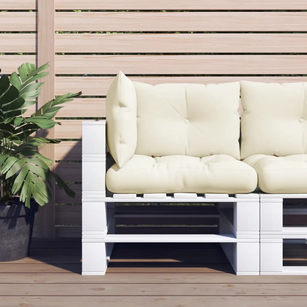 Cuscini per Pallet 3 pz | Cuscini per sedie Crema in Tessuto