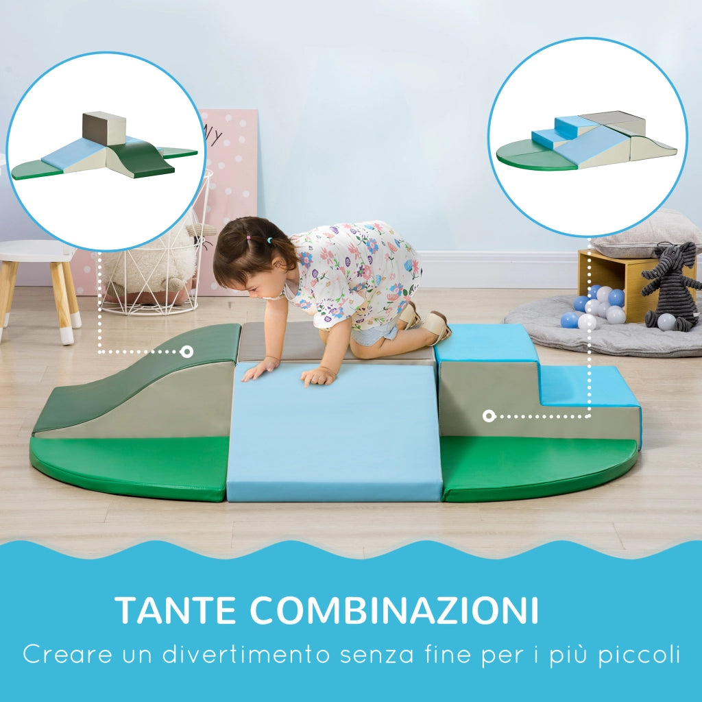 Set Costruzioni Morbide per Bambini 1-3 Anni ¨C zephmum ¨C 6 Pezzi Multicolore