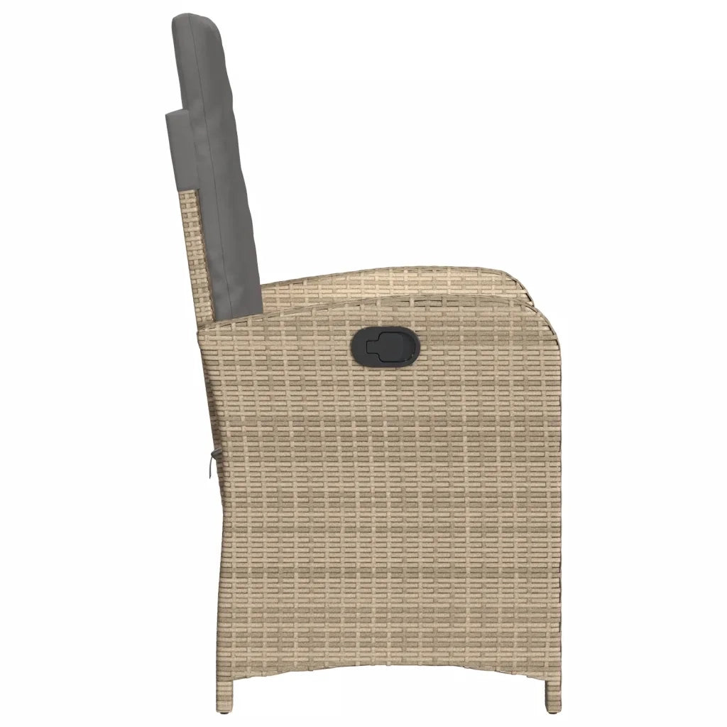 Set da Bistrò 3 pz con Cuscini Beige Misto in Polyrattan 365181