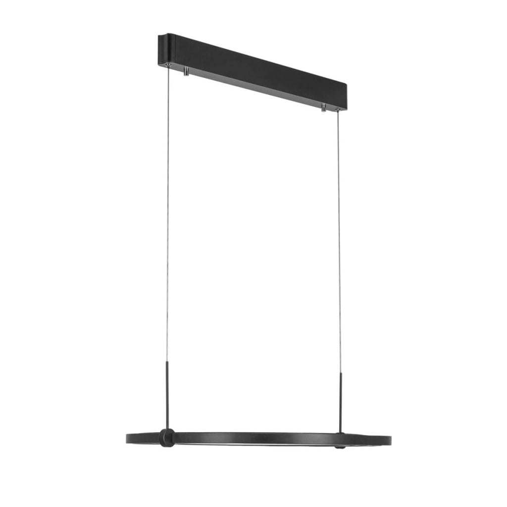 Plafoniera Italux Tryton LED 56W 3000K nera 5 luci