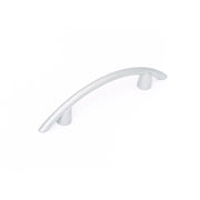 MANIGLIA IN METALLO MODERNA ARGENTO 64MM TIPO D