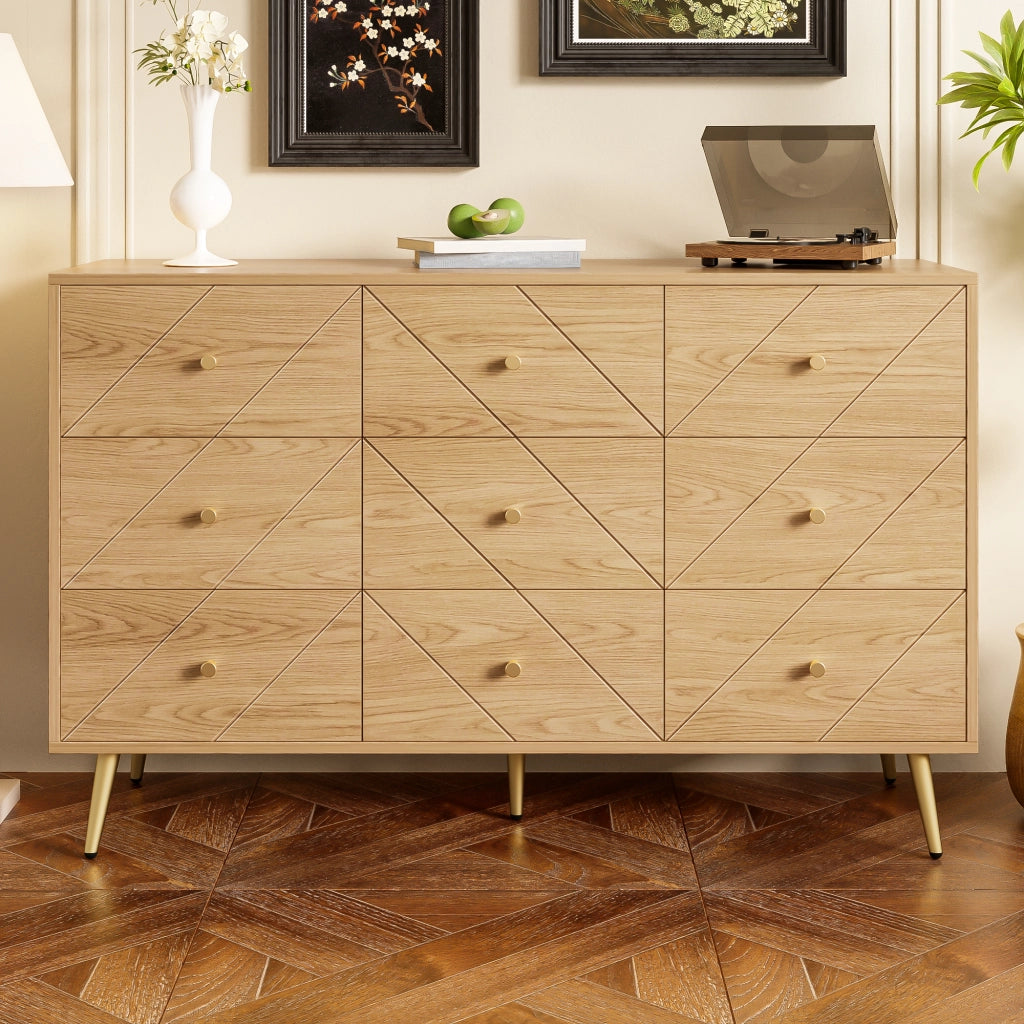 Chest 9 cassetti moderno - Zephmum- Gambe in ferro, robusto, elegante