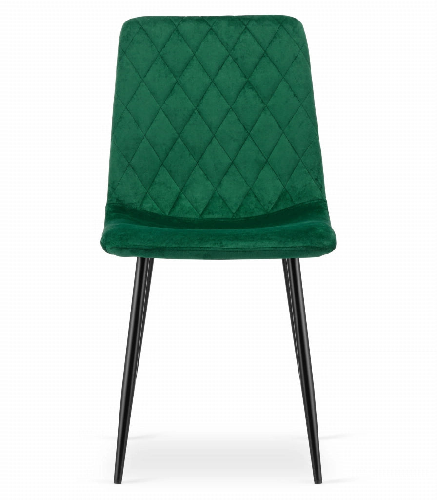Sedia VALORA TURIN - Velluto verde scuro x 2