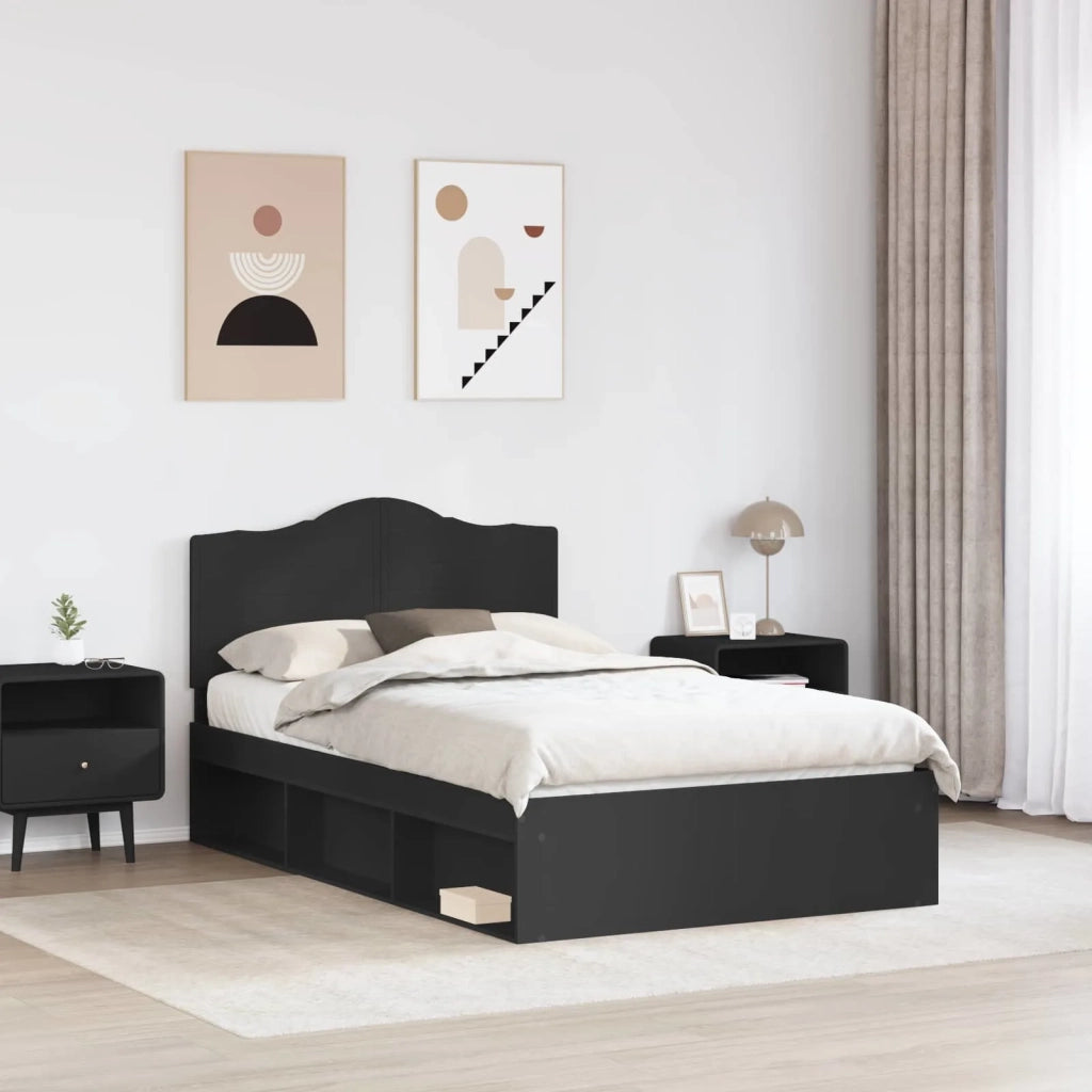 Struttura del letto Nero 120 x 190 cm Pino massello 3413336