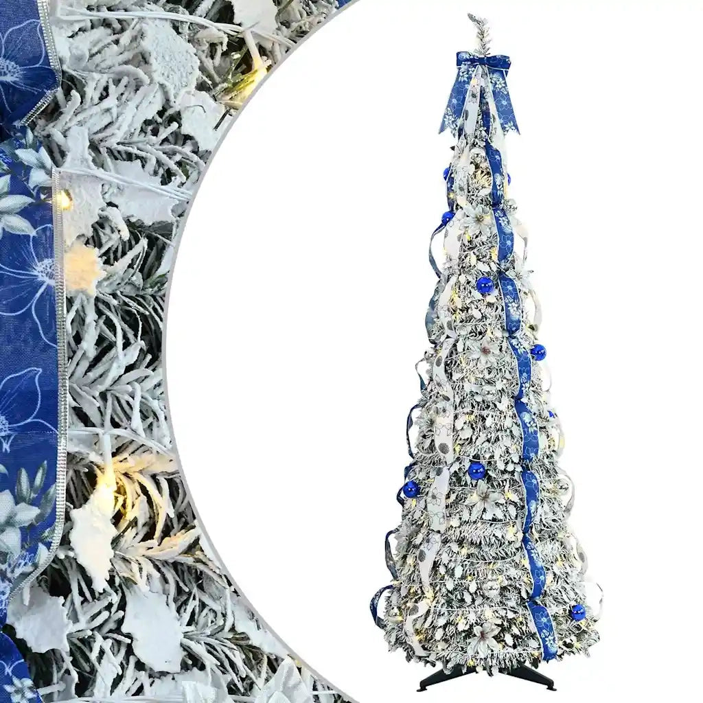 Albero di Natale artificiale con 200 LED Bianco 210 cm PVC 42018637