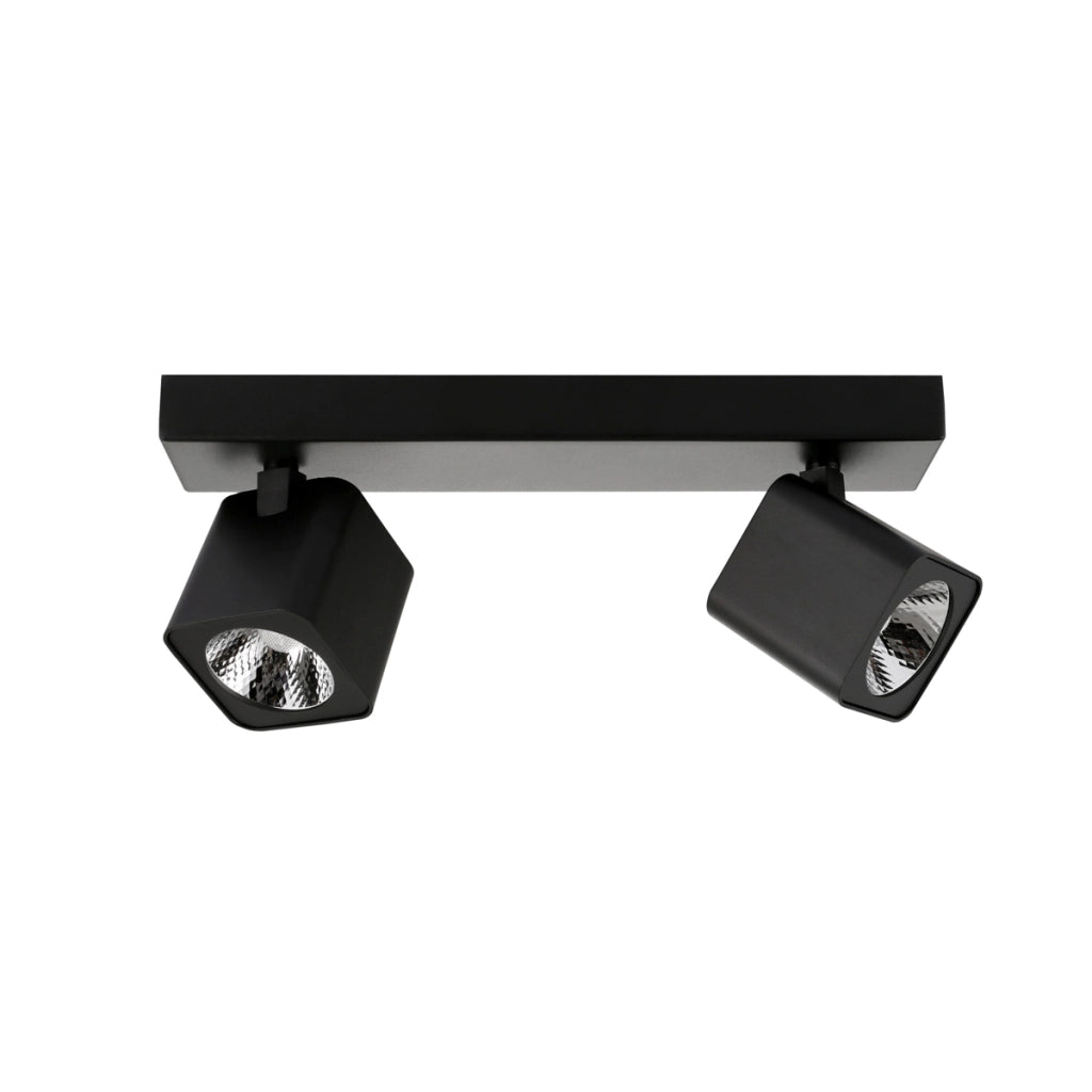 Faretto soffitto moderno 3 luci nero orientabile LED 10W