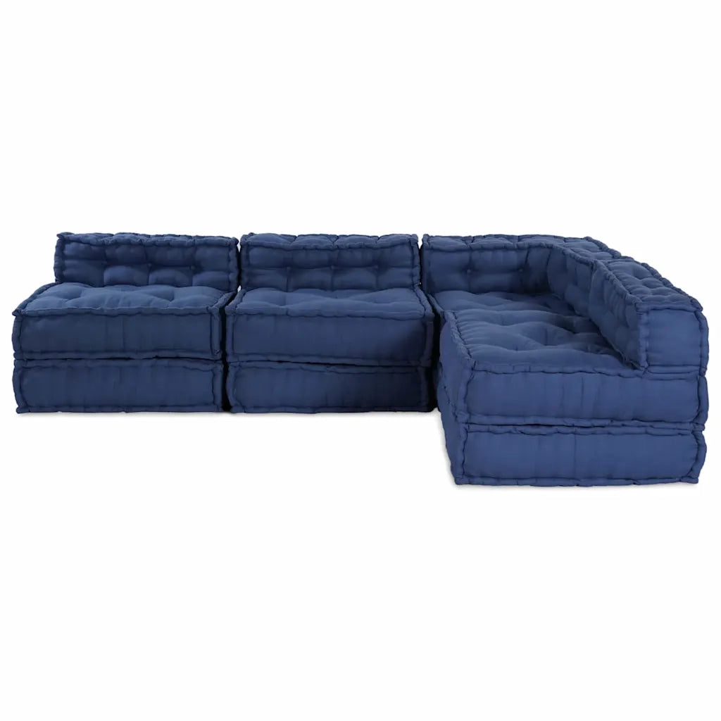 Unità di Divano Modulare 4 pcs Indaco Tessuto 3315088