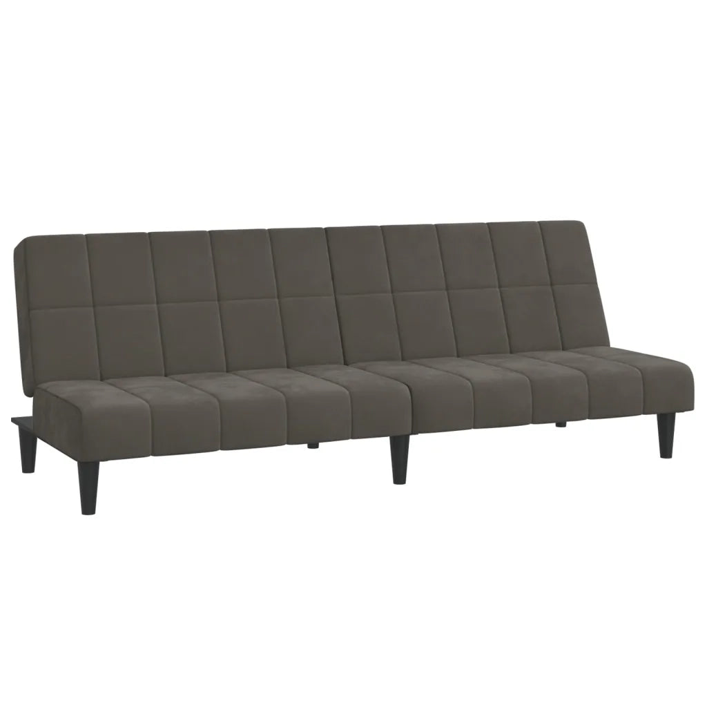 Divano Letto a 2 Posti-Sofa Letto 2 Posti-Daybed Grigio Scuro in Velluto 659702