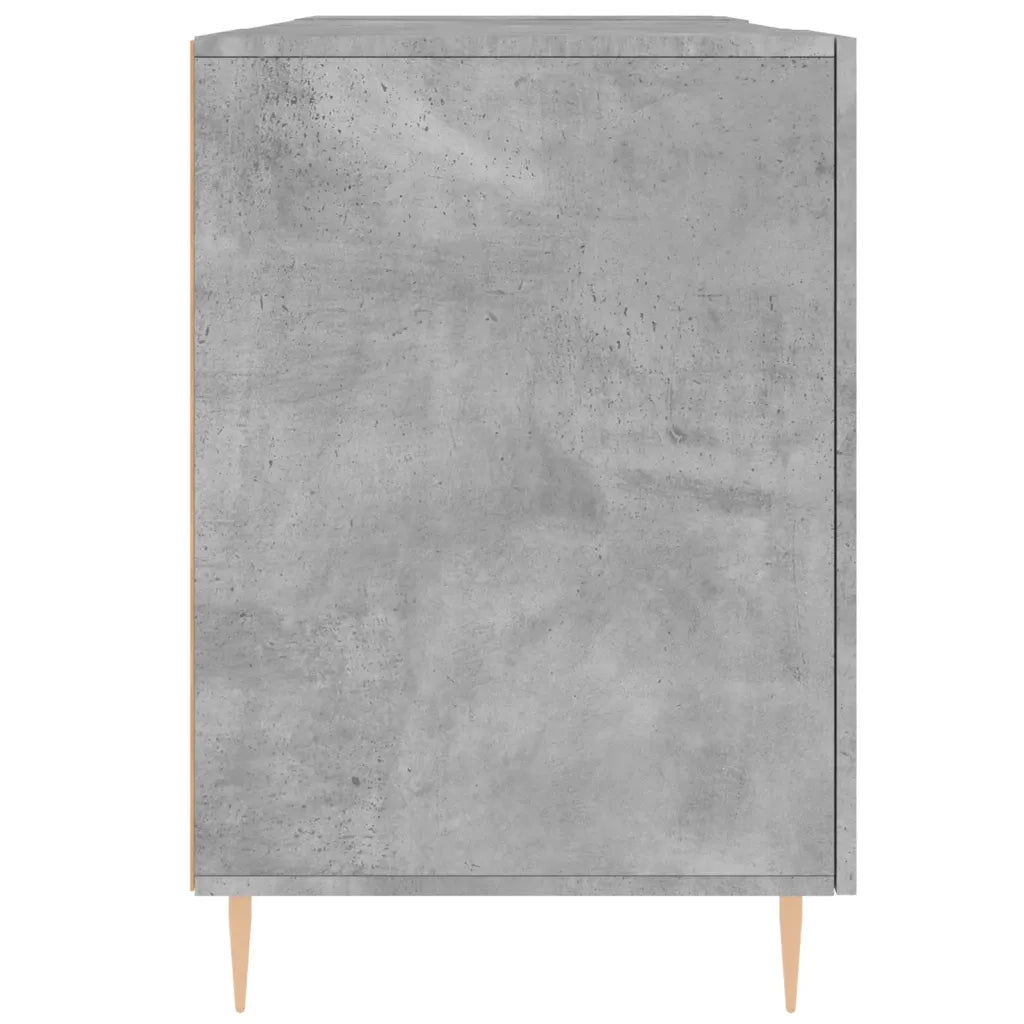 Scrivania | Tavolo da Ufficio Grigio Cemento 140x50x75 cm in Legno Multistrato