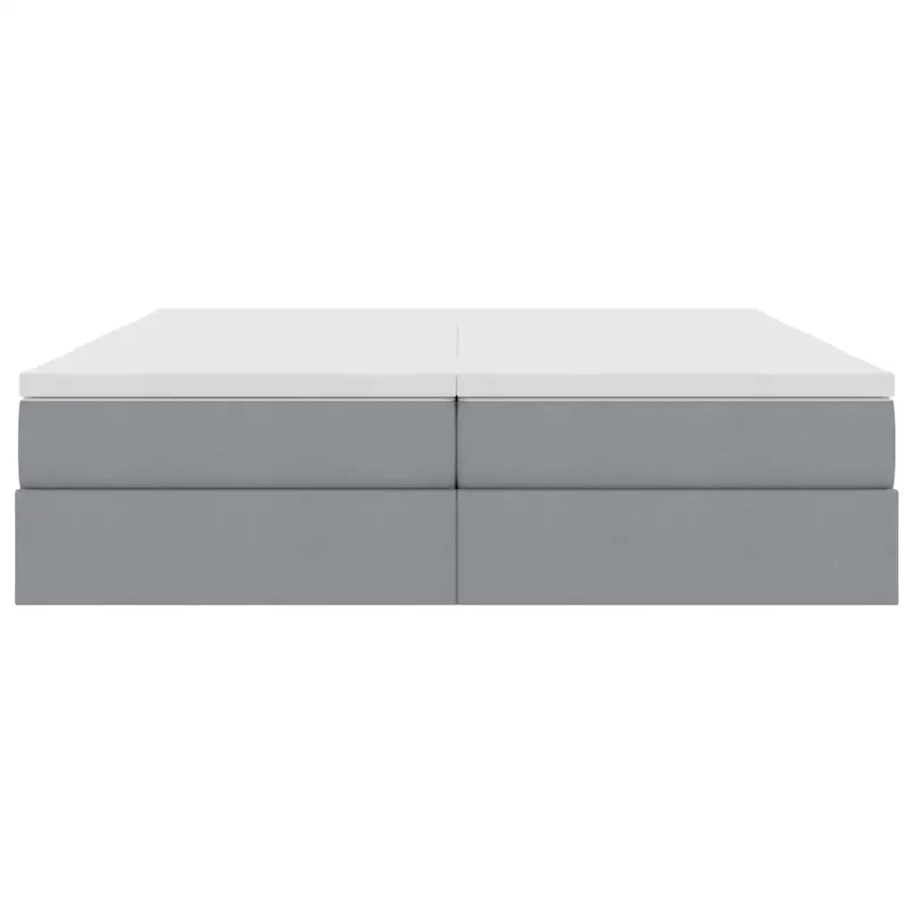 Letto con contenitore e materasso Grigio chiaro 200 x 200 cm 3370355