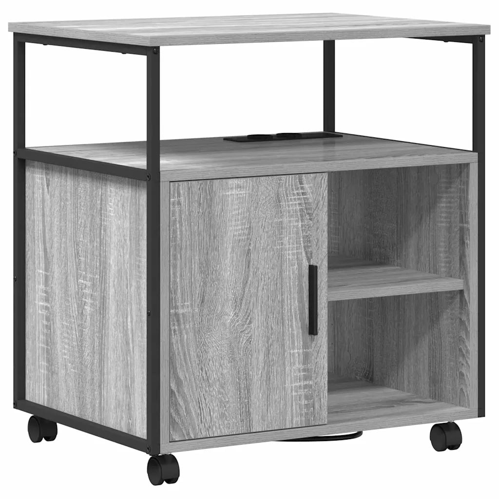 Cabina con Stazione di Ricarica Grigio Sonoma 61 x 46 x 67 cm 859833