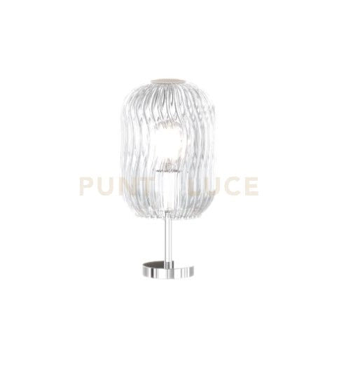 LUMETTO CROMO 1 LUCE VETRO TRASPARENTE 1181CR-P-TR