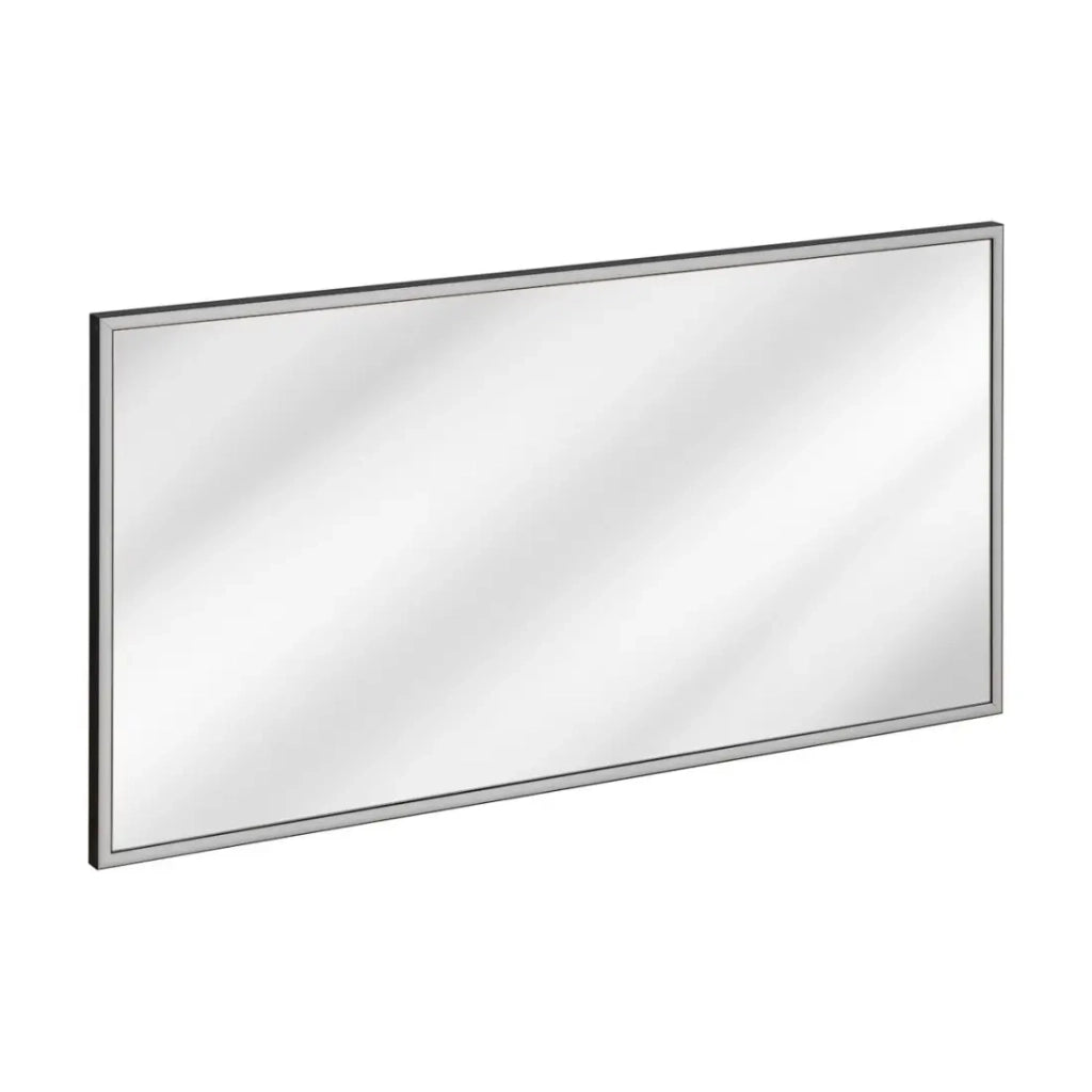 Specchio da bagno rettangolare grafite 123x68 cm design