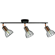 Plafoniera/Applique orientabile SOFIA 3 luci E14 nero rame Polux