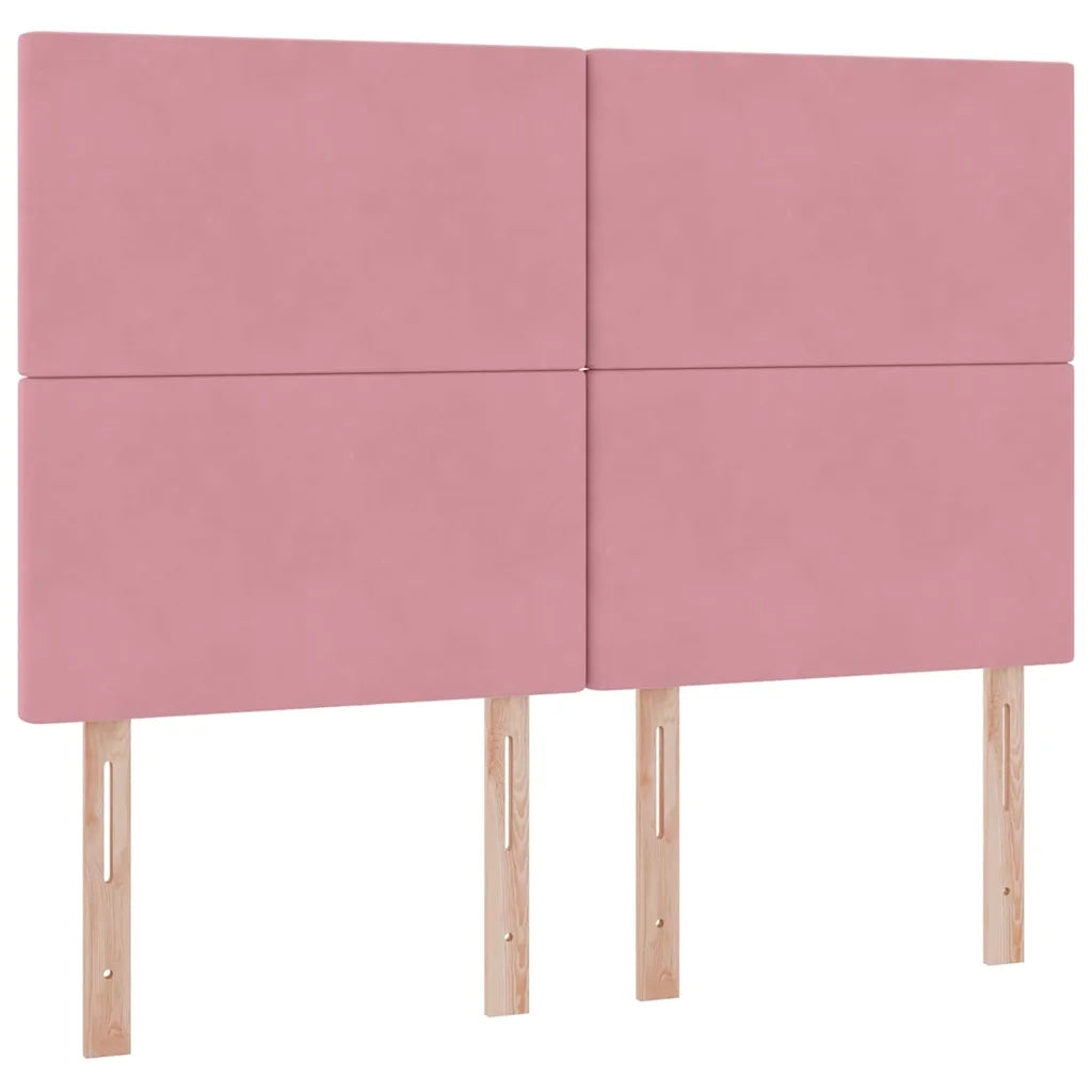 Letto con contenitore e materasso Rosa 140 x 200 cm Velluto 3371978