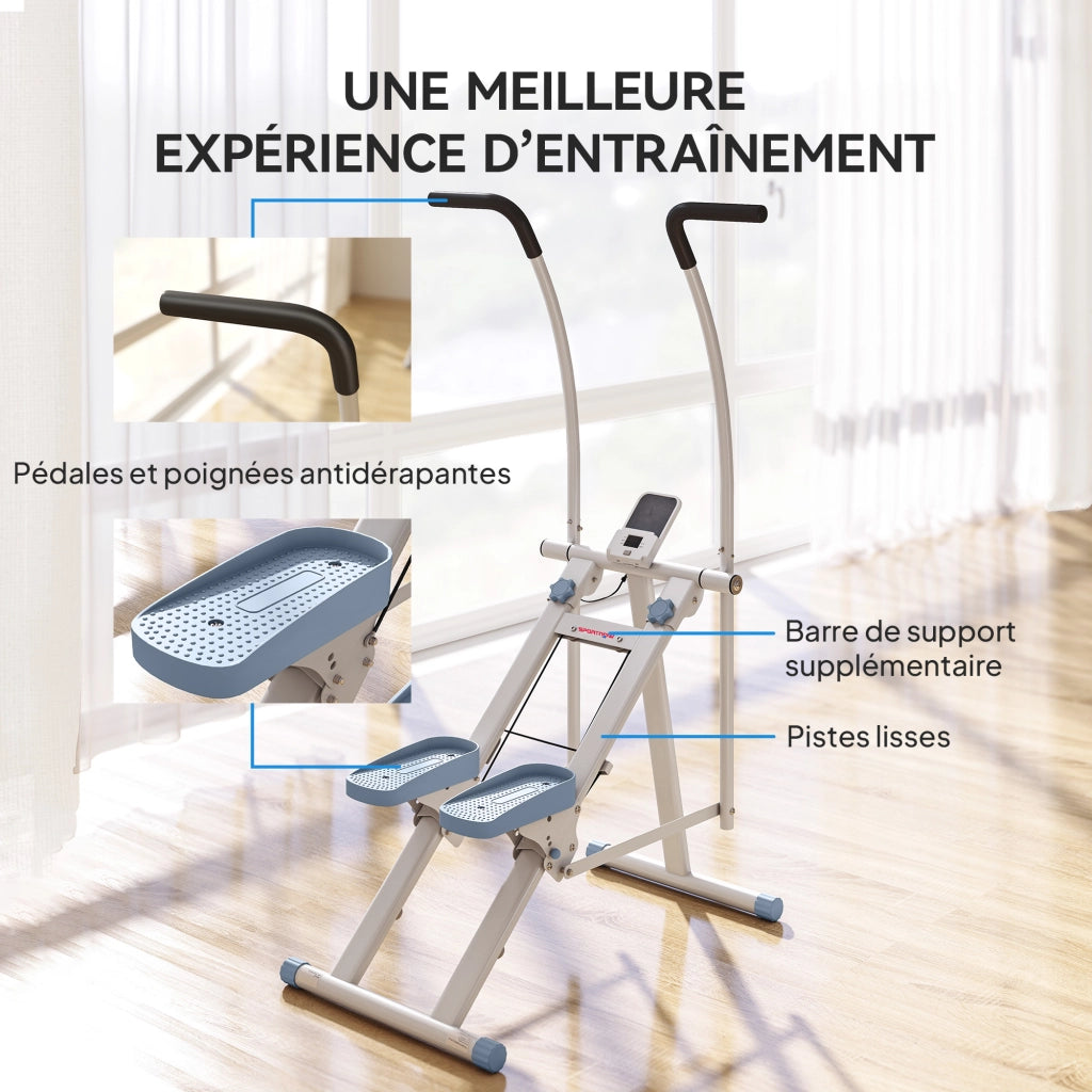 Stepper Fitness Pieghevole ¨C Xylo ¨C LCD Display 85x80x142cm Bianco