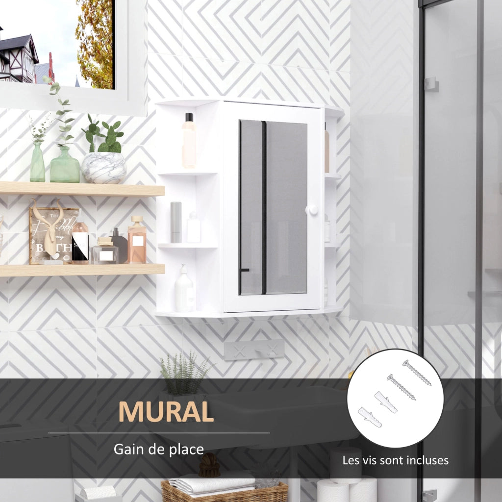 Armadio da Bagno con Specchio ¨C zephmum ¨C Bianco