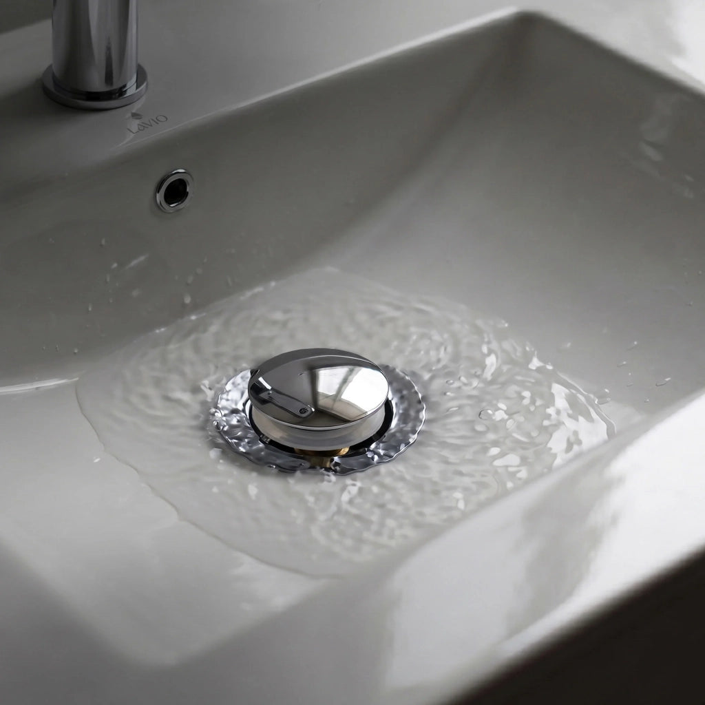 Kit Sifone flessibile salvaspazio lavabo e Piletta Click Clack cromata