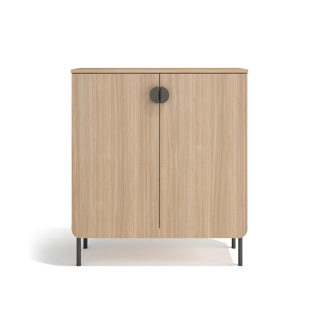Mobile portascarpe Herdasa effetto noce chiaro 90×80×34?cm