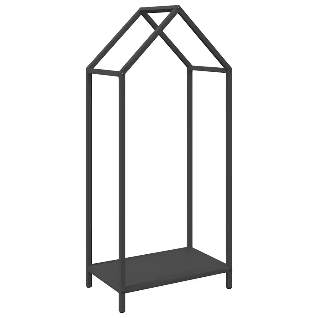 Rastrelliera per Legna da Ardere Nera 40x25x90 cm CFW2533073