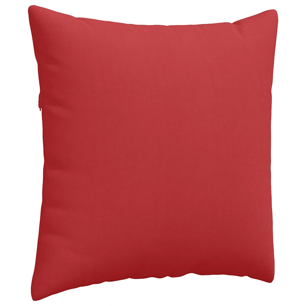 Cuscini da Divano 2 pz-Set di 2 Cuscini per Sofa Rosso 80 x 80 cm Tessuto
