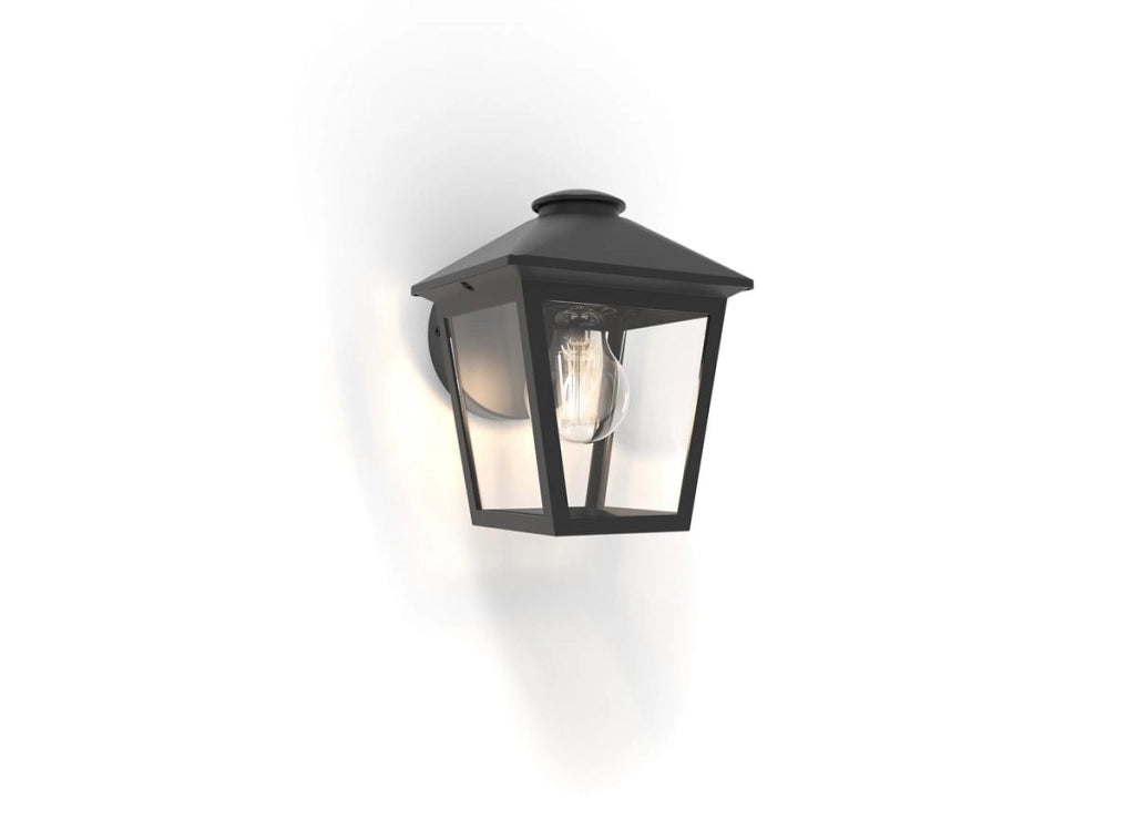 Applique esterna Lutec ZAGO nera E27 IP44 alluminio