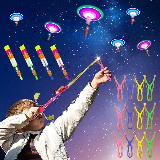 Set di luci LED da 20 pezzi per elicottero - Giocattolo in volo - Lanciarazzi - Articoli per feste - Giochi per bambini - Ideale per attività all'aperto