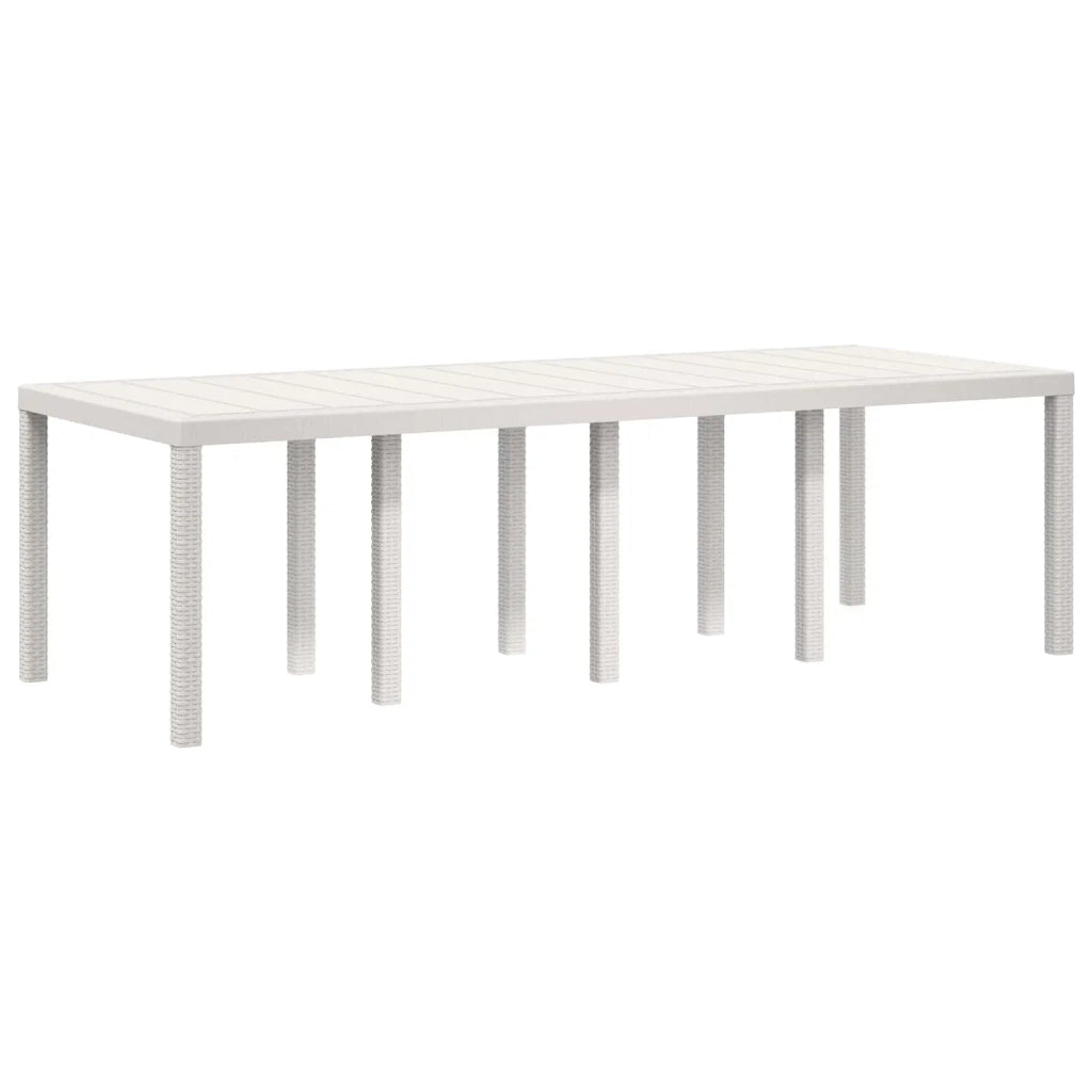 Set da Pranzo per Giardino 9 pcs Bianco e Antracite PP 3430096