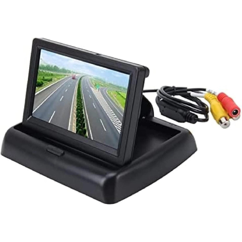 Trade Shop - Monitor Display A Colori 4.3" Pieghevole Tft Lcd Hd Per Telecamera Retromarcia -