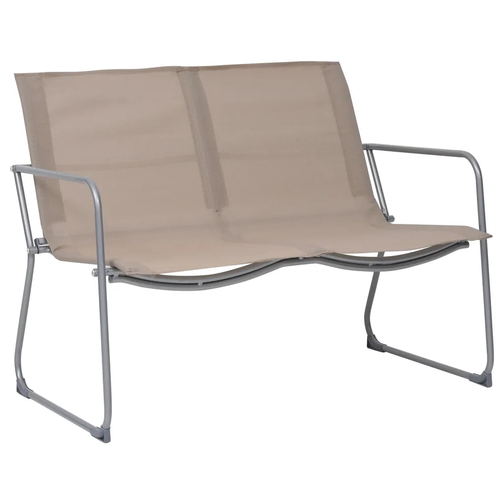 Set Divano da Giardino 4 pz | Set Salotto da Giardino in Tessuto e Acciaio Grigio Talpa