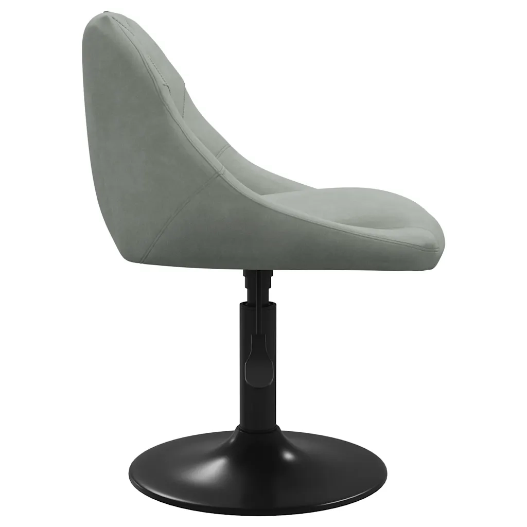 Sgabello da Bar Grigio Chiaro in Velluto 335316