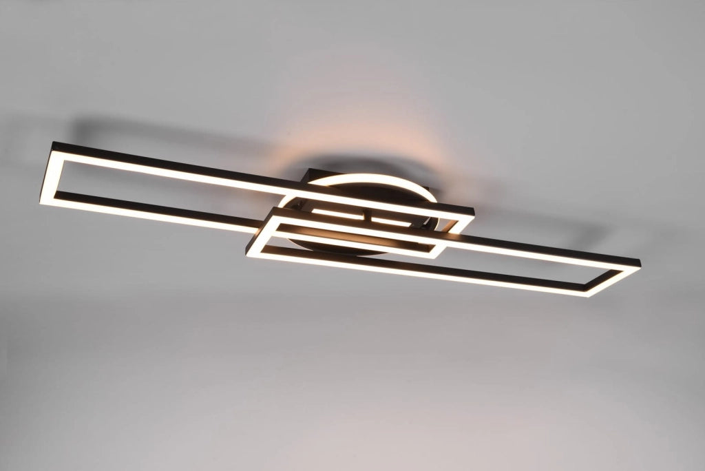 Plafoniera LED RL Twister nera 30W 4500lm 2700-6000K