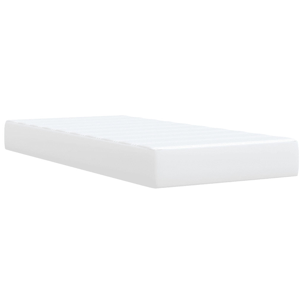 Giroletto a Molle con Materasso Bianco 100x200 cm in Similpelle