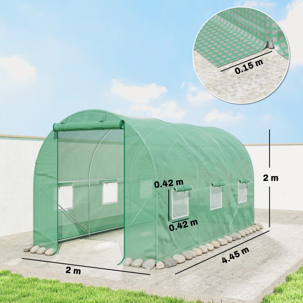 Serra Tunnel da Giardino - Xylo - 4.45x2x2m PE Verde