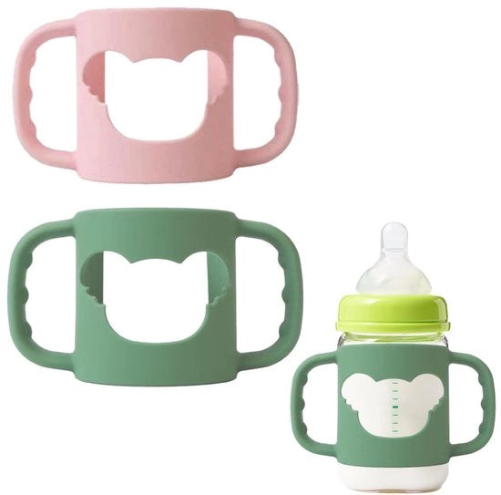 Flessiere per Biberon in Silicone - 2 Pezzi - Supporto per Biberon - Adatto per Biberon con Diametro > 5,5 cm - Antiscivolo - Leggero - Supporto per Biberon
