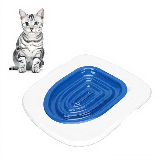 Trainingsset universale per gatti - Herbruikabile e rimovibile - ABS - 2 cuscini per gatto - Istruttore per gatti al bagno