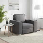Poltrona Sofa Grigio 100 cm Pelle Sintetica 4105041