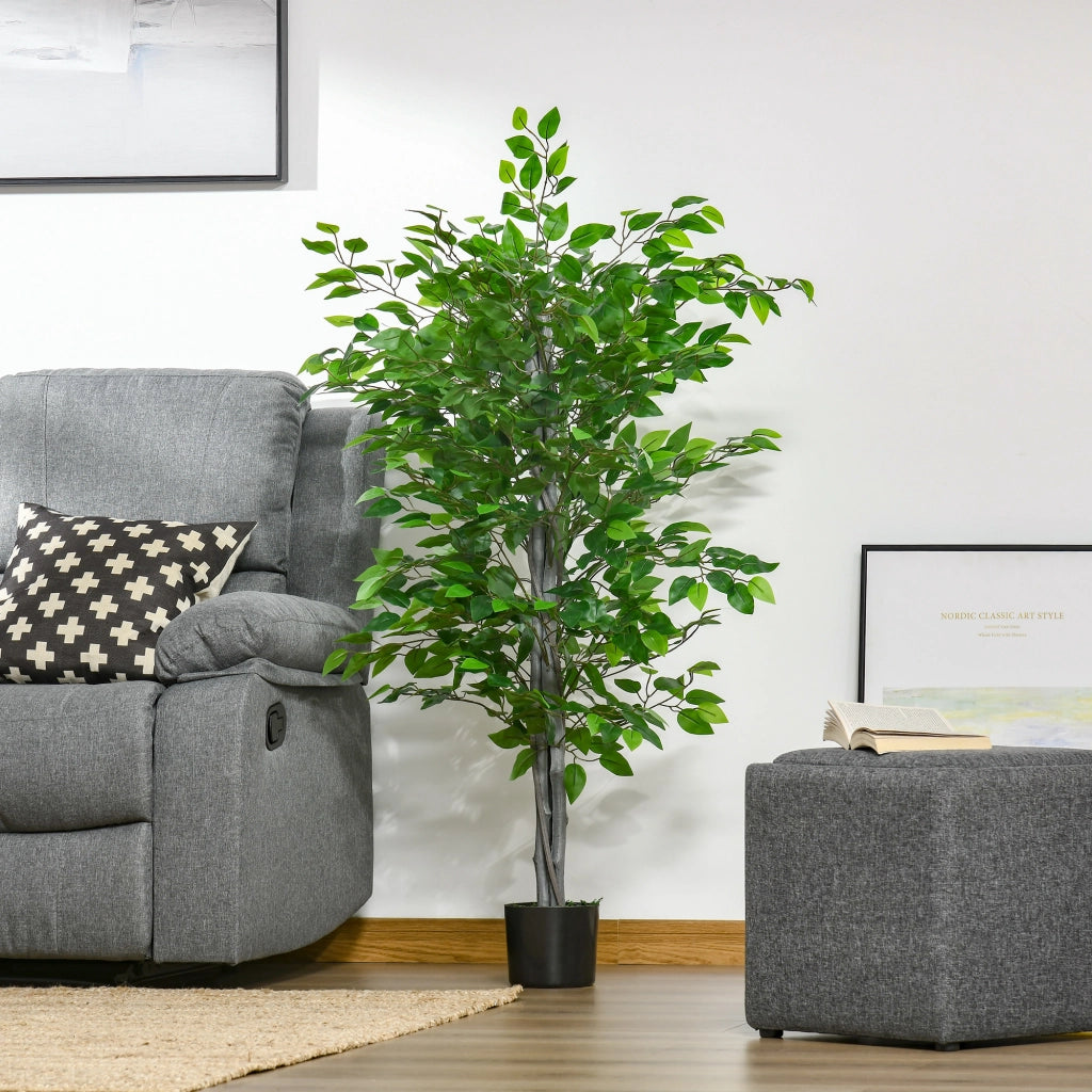 Albero Finto Ficus Artificiale ¨C Minimal ¨C H135cm con Vaso