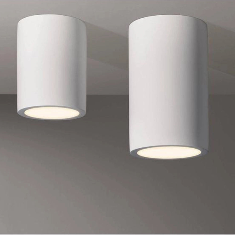 Applique lampada gesso bianco verniciabile da soffitto Ø 70 mm x l. 140 mm
