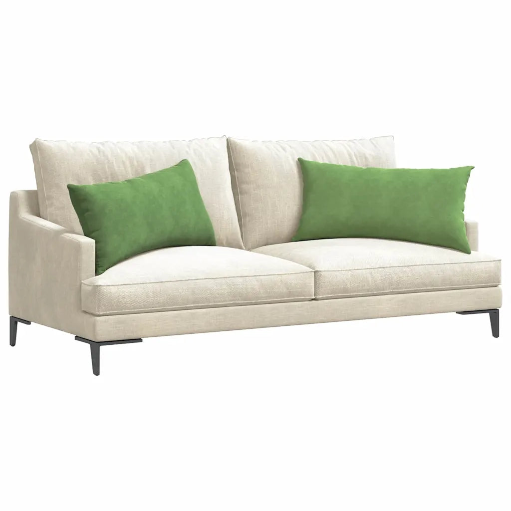 Cuscini da Divano 2 pz-Set di 2 Cuscini per Sofa Verde chiaro 80 x 40 cm