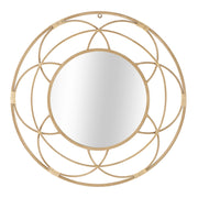 Specchio da parete Valencia con cornice in rattan naturale