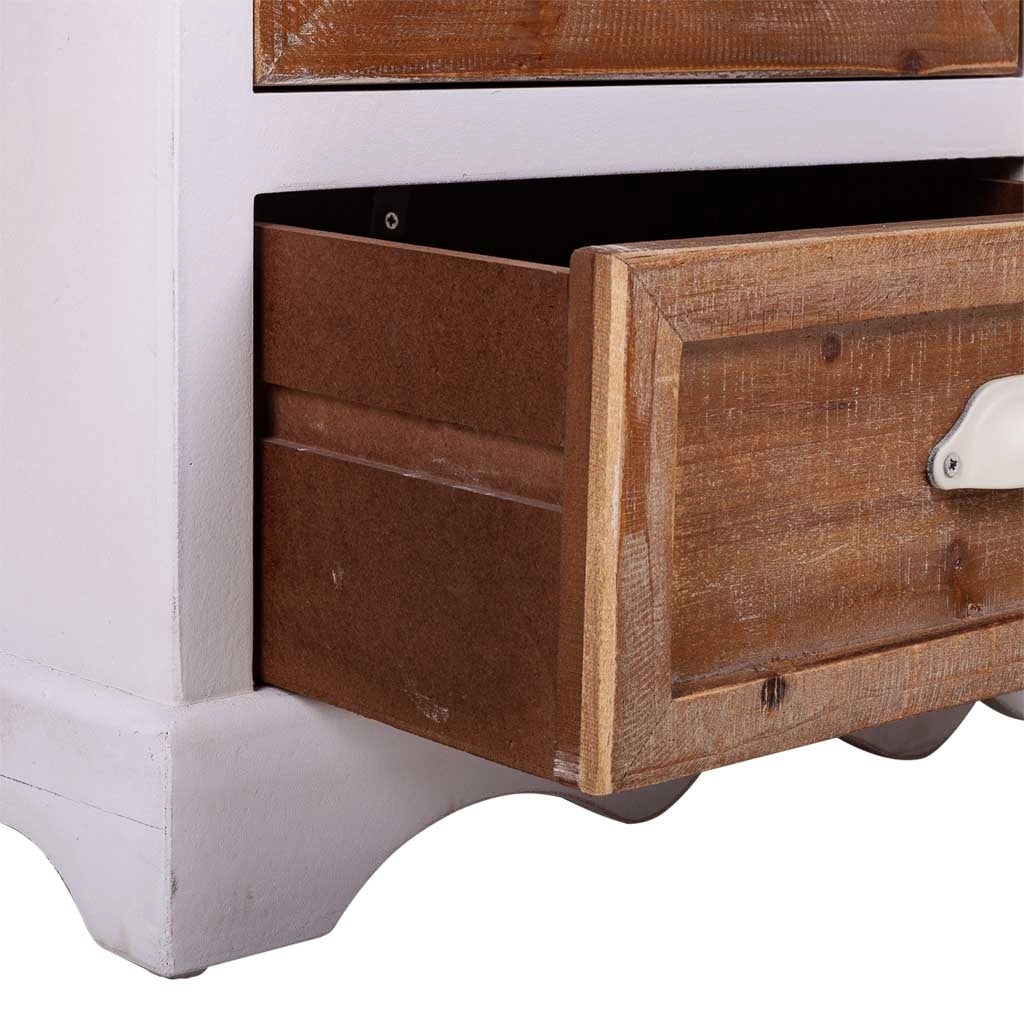 Credenza in legno bianco 90x35x90h